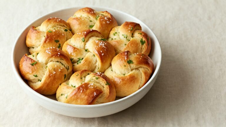 Buttery Garlic Knots Recipe | Soft Flavorful Homemade Savory Snack