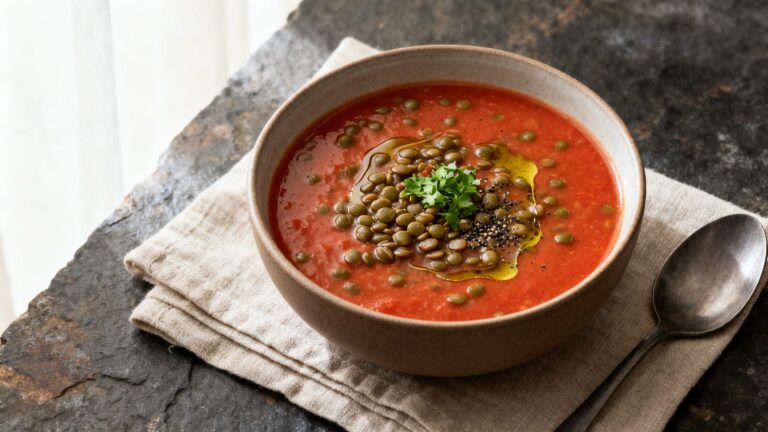 Hearty Lentil Soup Recipe | Classic Tomato Lentil Soup with Rich Broth